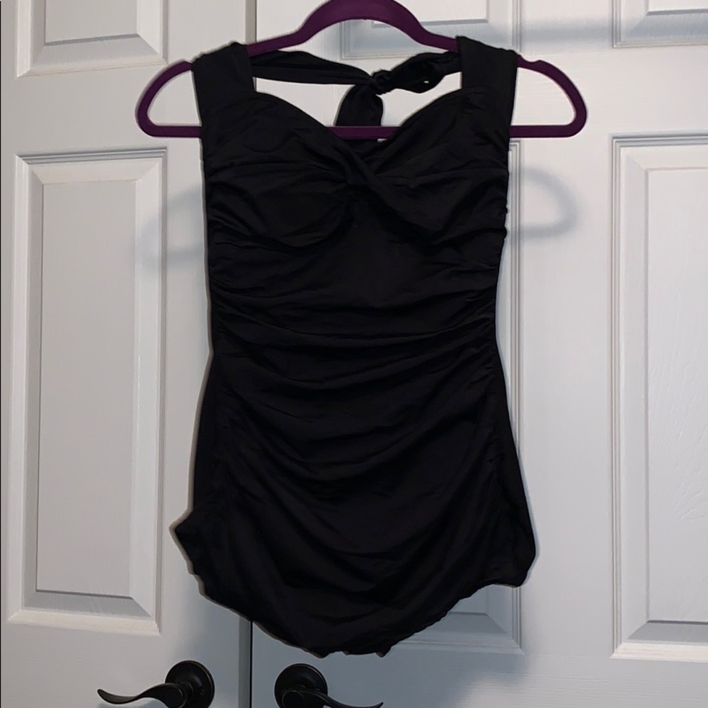 Halter top black one piece